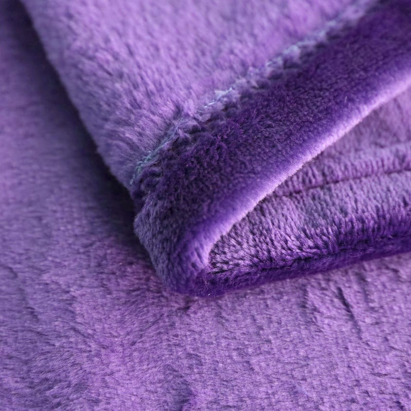 SOCHOW Flannel Fleece Blanket Twin Size, All Season Lightweight Super Soft Cozy Blanket for Bed or Couch, Purple 60inch X80'' - Image 5